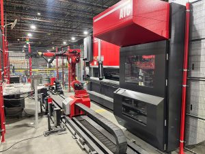 Amada HG 1003 press brake (automated bending cell) control panel