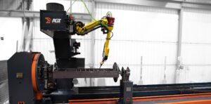 AGT BLOK robotic welding system operator-side view