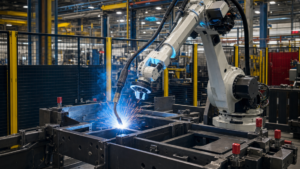 Robotic welding cells; the announced system is unspecified performing Robotic welding of fabricated metal assemblies in a metal fabrication shop