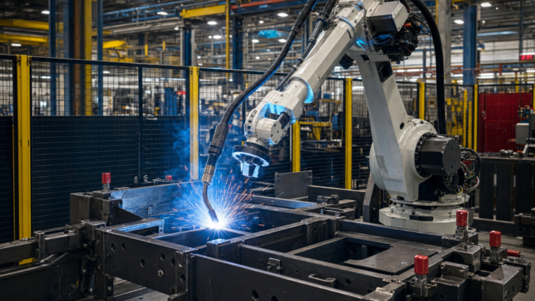 Robotic welding cells; the announced system is unspecified performing Robotic welding of fabricated metal assemblies in a metal fabrication shop