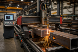 AI-generated editorial illustration for AMTEK APC 1200 Beam Coping: Plasma or Oxy-Fuel?