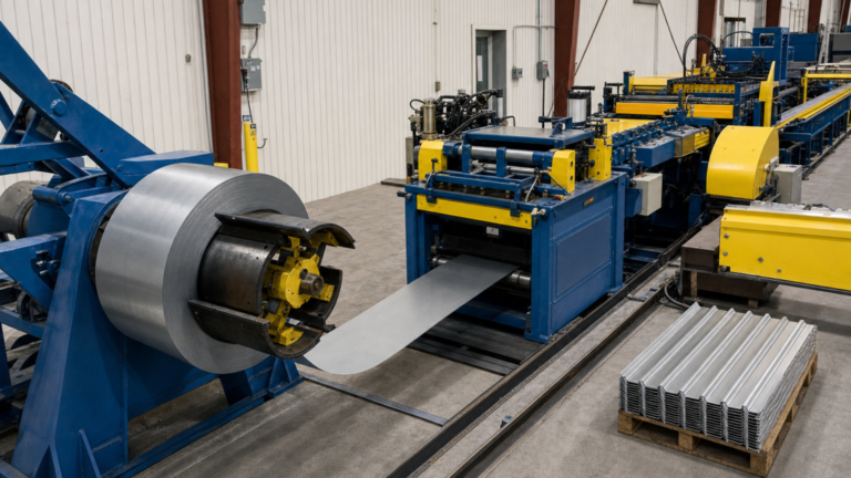 Coil lines performing coil processing in a metal fabrication shop