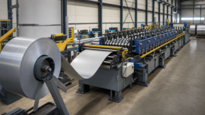 Coil processing in a metal fabrication shop