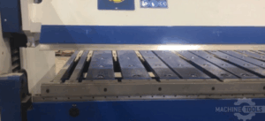 Close-up of segmented tooling and bed on ERBEND MFA4225 sheet metal folding machine