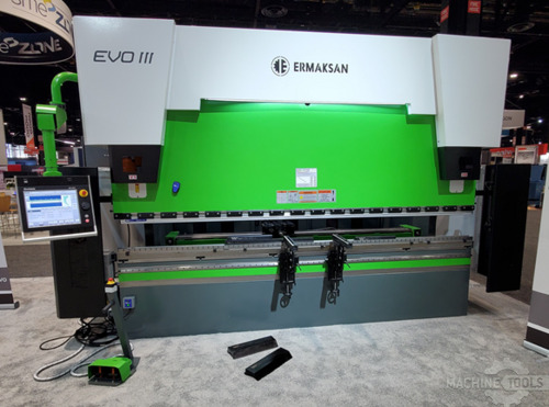 Front view of an Ermaksan EVO III press brake with control panel