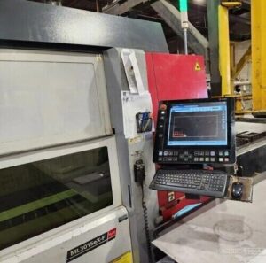 Control panel and screen on Mitsubishi ML3015eX-F laser cutting machine