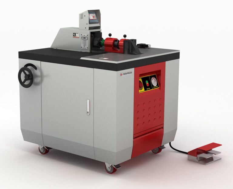 Payapress workshop busbar processing machine with touchscreen control, clamping station, and foot pedal