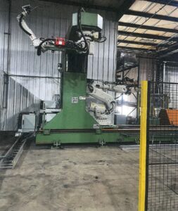 Peddinghaus Peddiassembler beam/steel assembly system (gantry-style assembler) operator-side view