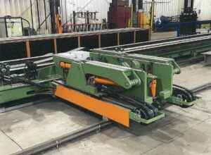 Peddinghaus Peddiassembler beam/steel assembly system (gantry-style assembler) operator-side view