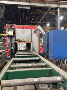 Prodevco PCR42 coil/strip rollforming line (feeder/straightener section) front view