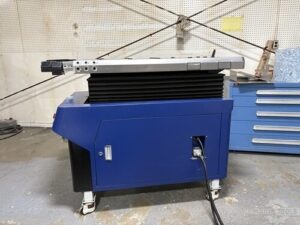 RSM Machinery Co sheet stack lifter (scissor-lift table) operator-side view