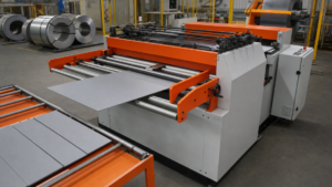Coil slitting and cut-to-length lines performing STEFA LCAS1.5 coil slitting and cut-to-length blank preparation in a metal fabrication shop