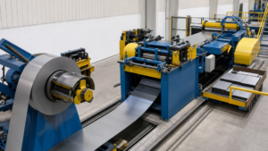 Coil lines performing coil processing in a metal fabrication shop