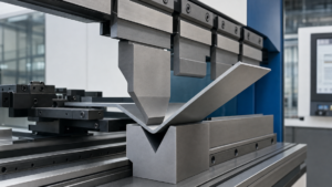 CNC press brakes and press-brake tooling performing CNC press-brake bending with punches and dies in a metal fabrication shop