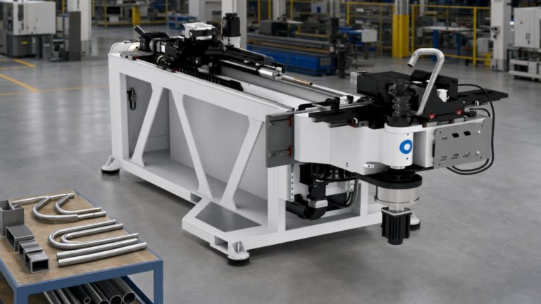 High-mix production performing tube bending in a metal fabrication shop